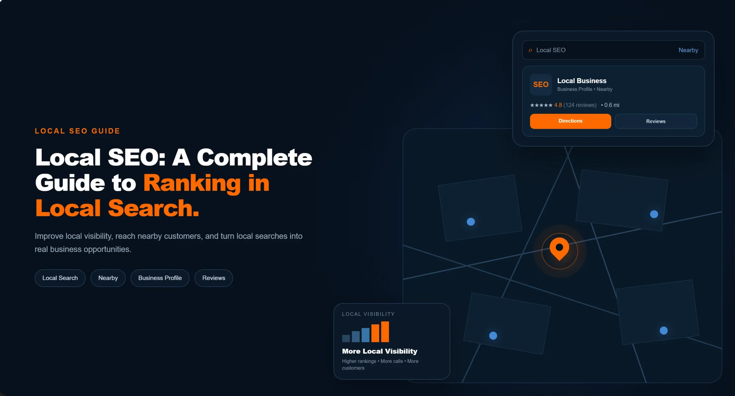 Local SEO guide showing how businesses can improve visibility in local search