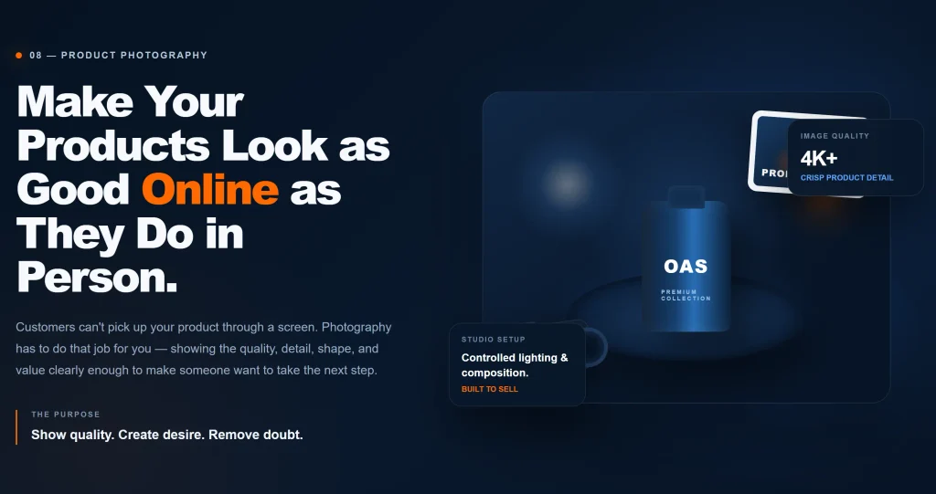 Professional product photography showcasing ecommerce products with detailed views and clean, high-quality presentation.
